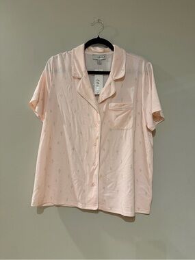 Como Sleep Pink Pajama Top NWT
